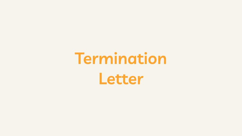 Termination letter