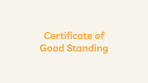 Certificate of Good Standing