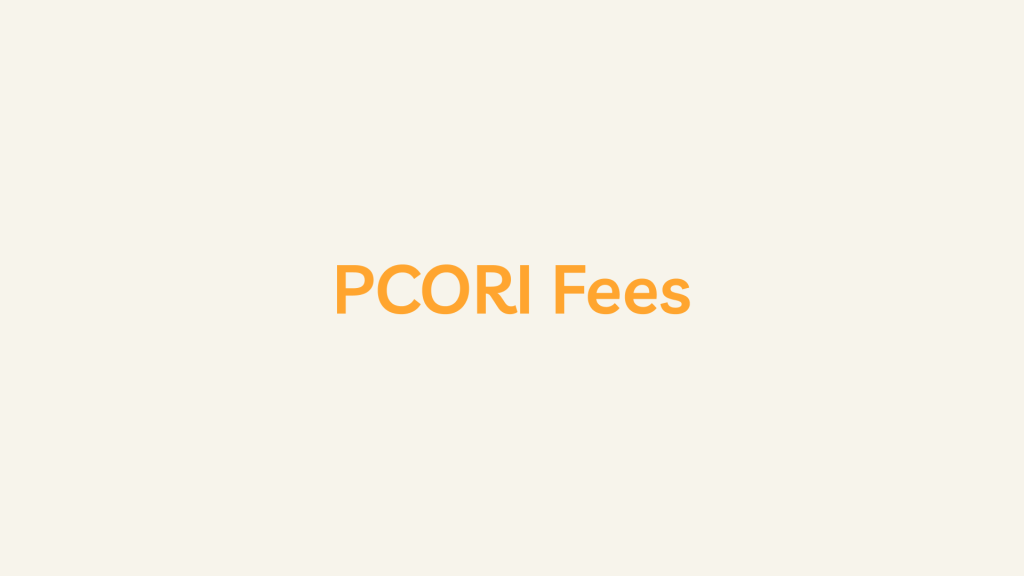 PCORI Fees