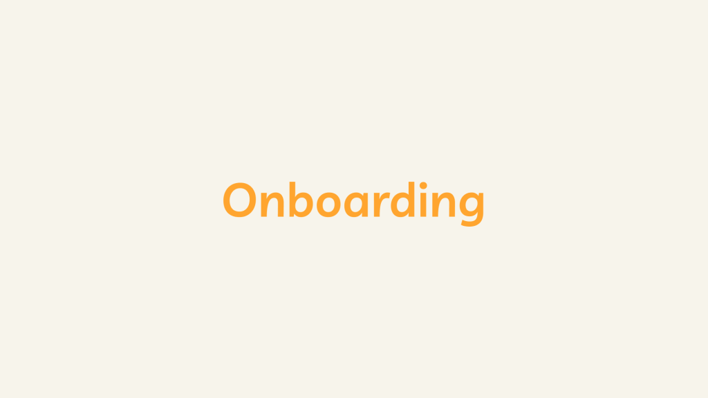 Onboarding