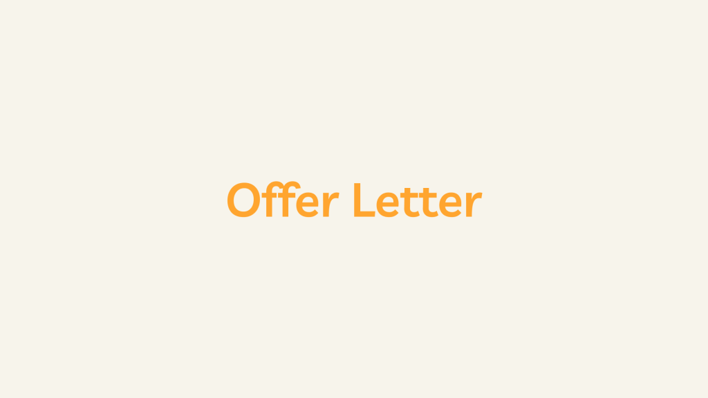 Offer Letter