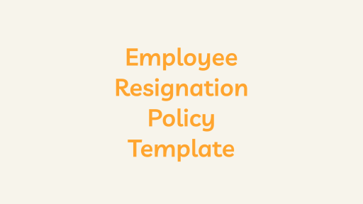 Employee Resignation Policy Template