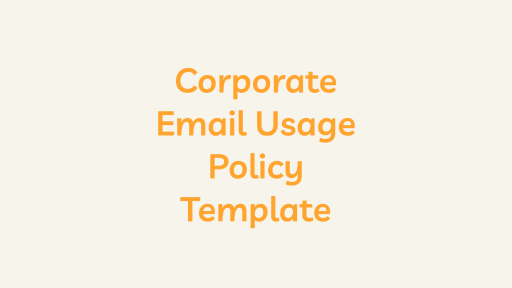 Corporate Email Usage Policy Template