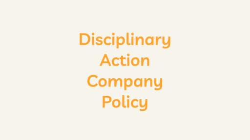 Disciplinary Action Company Policy Template